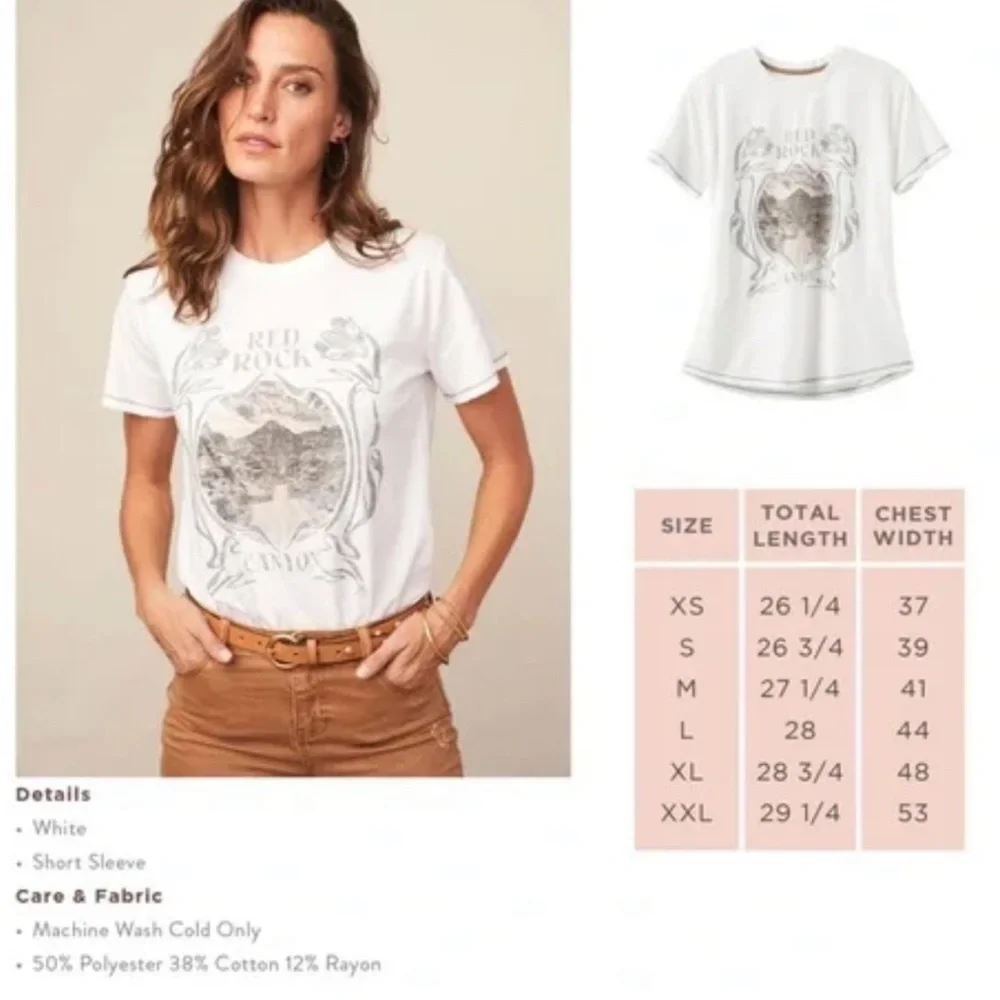 #24 Good Hart White 'Red Rock Canyon' Graphic Tee - Picture 8 of 9